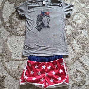 Grey headband horse set